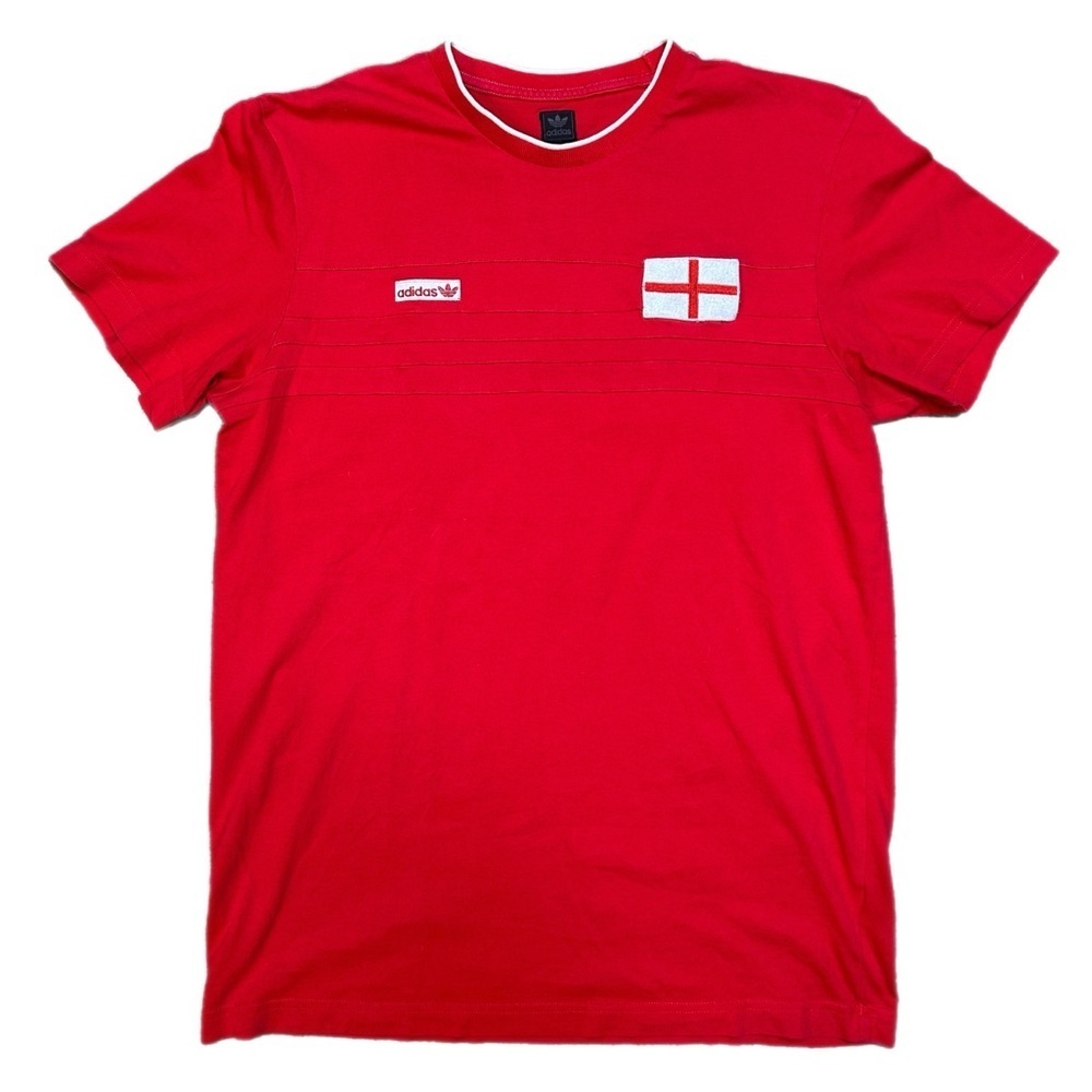 Adidas Red England Flag Men's Tee